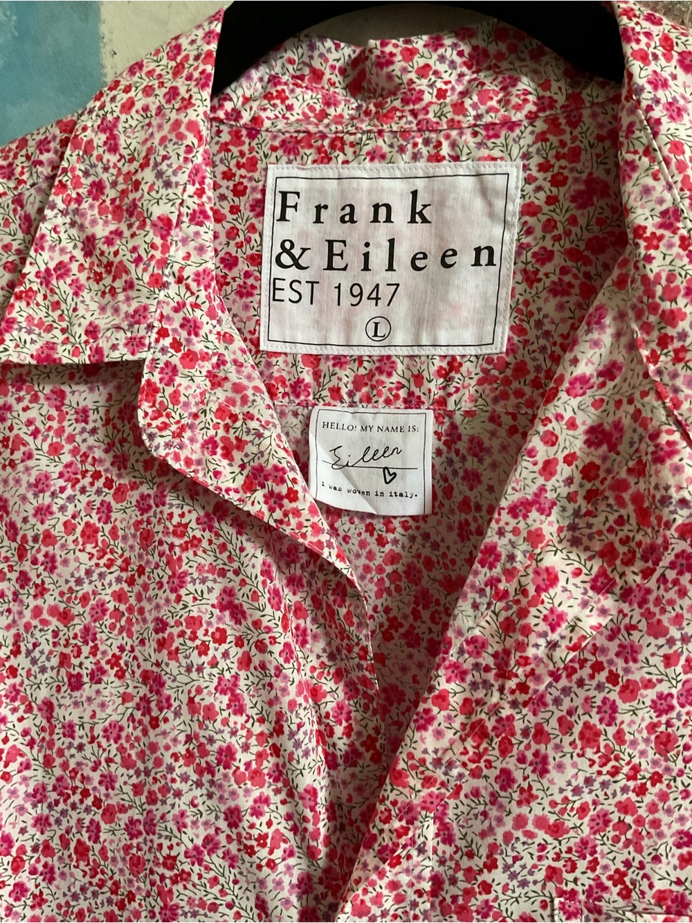 Frank & Eileen Pink Floral Liberty fabric Eileen Button-Down Shirt